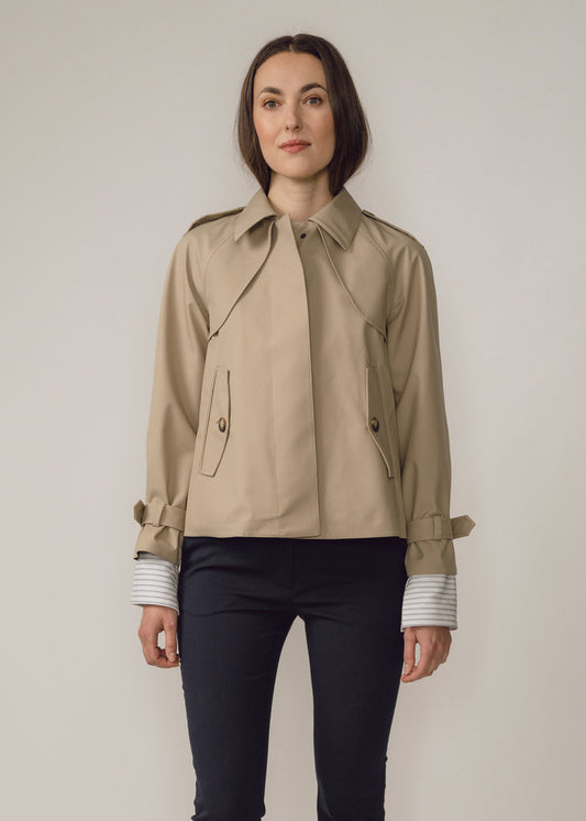 Amelia Cropped Trench