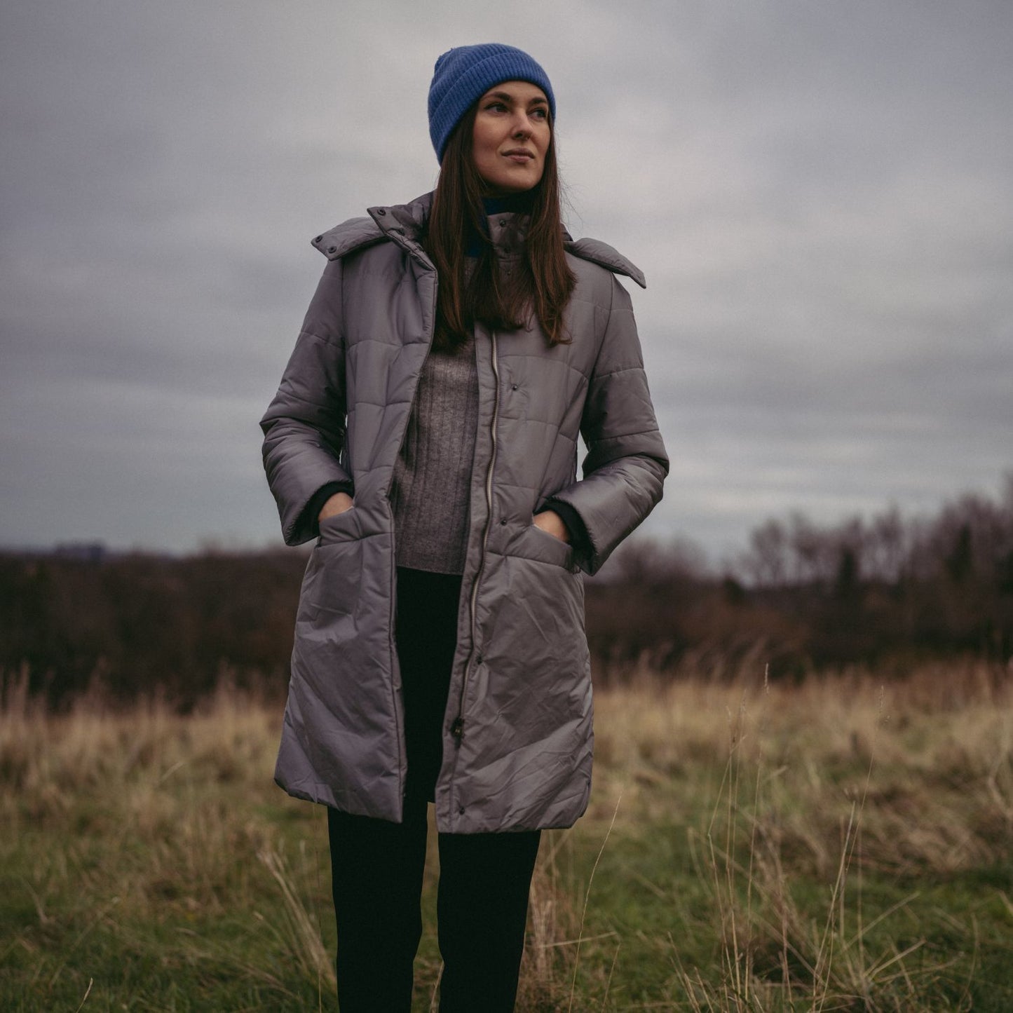 Francesca Padded Coat Grey