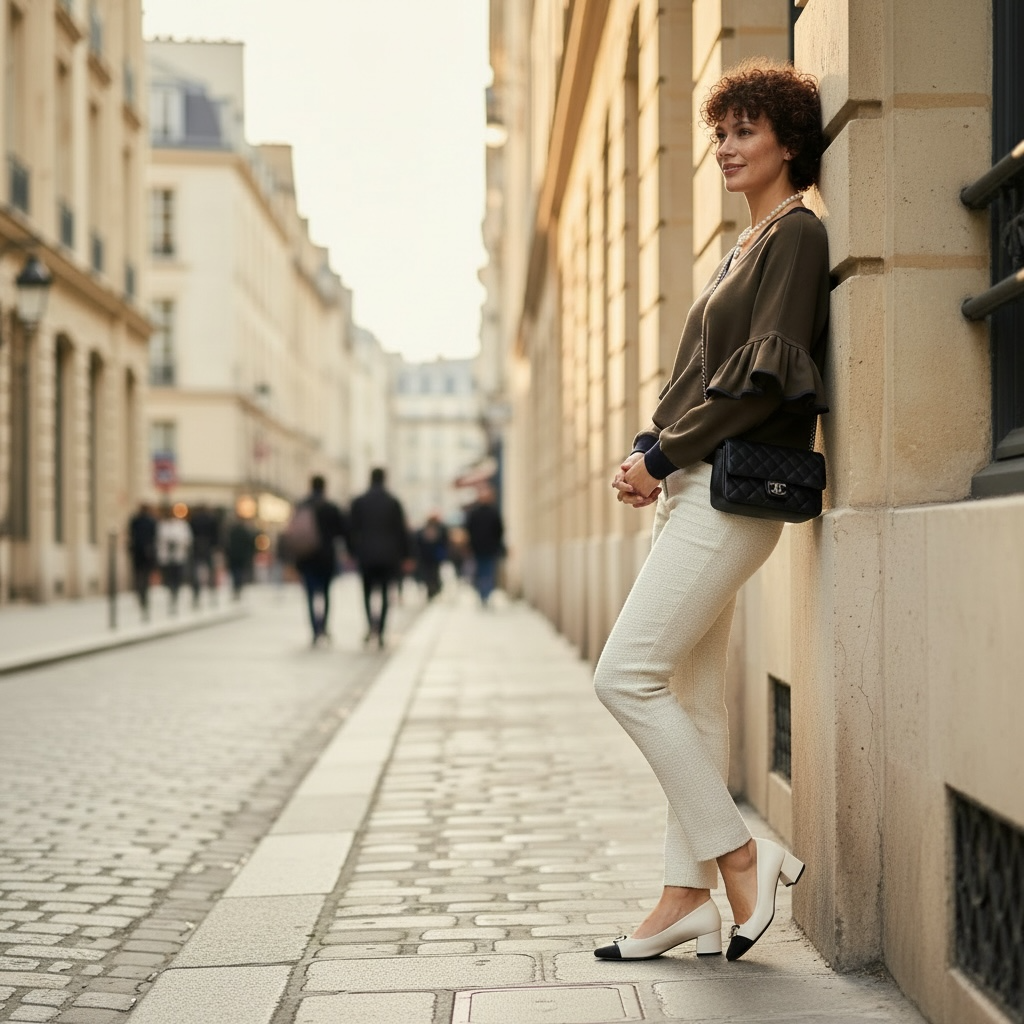 Victoria Ruffle Sleeve Sweatshirt – Khaki