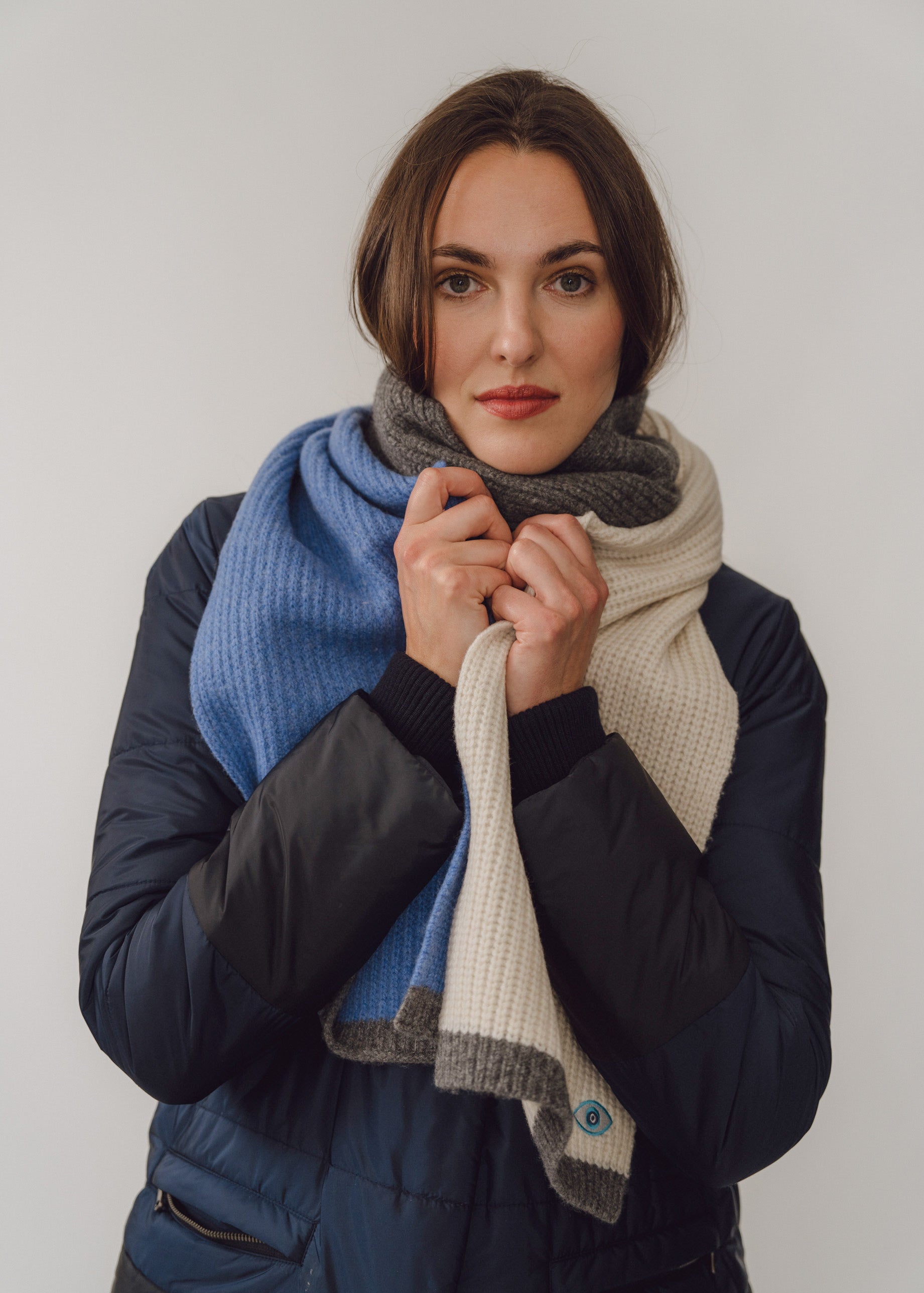 Cashmere Stripe Scarf Beira - Main Image