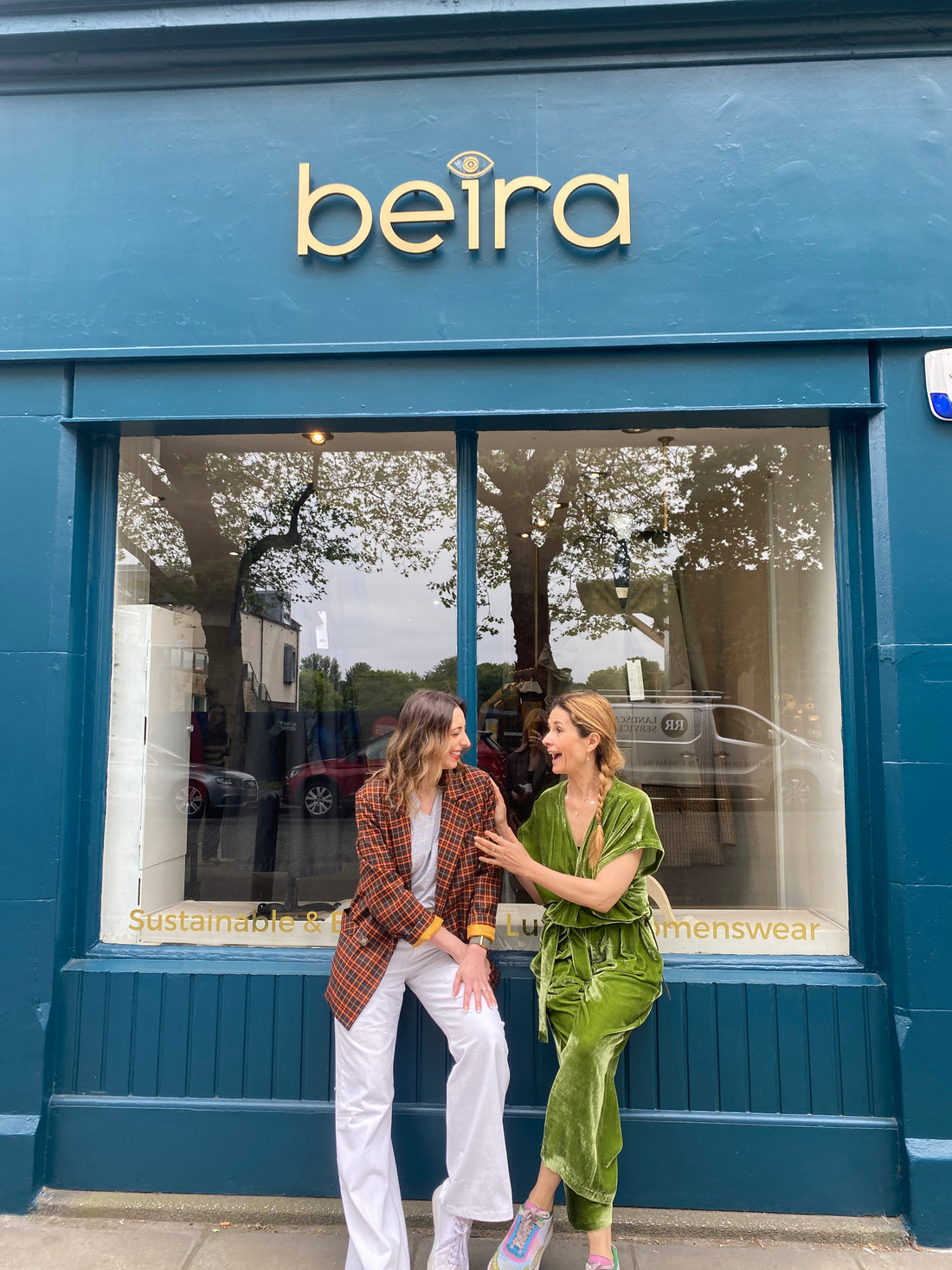 Livia Firth visits the Beira store