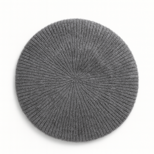 Wool & Cashmere Beret – Heather Grey