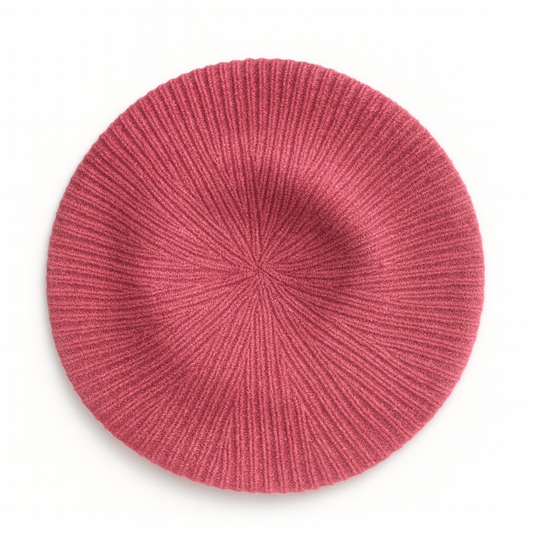 Wool & Cashmere Beret – Red Slate