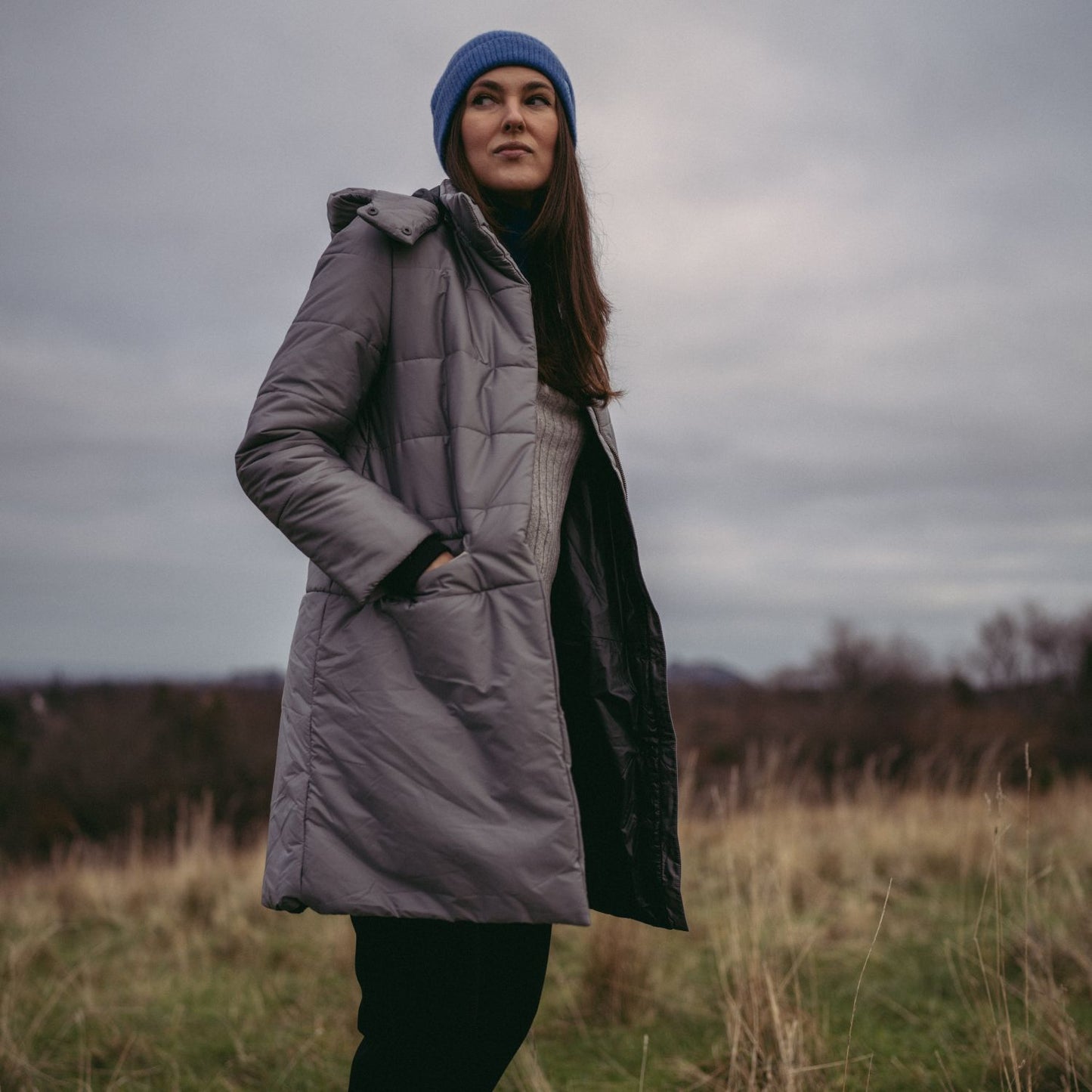 Francesca Padded Coat Grey