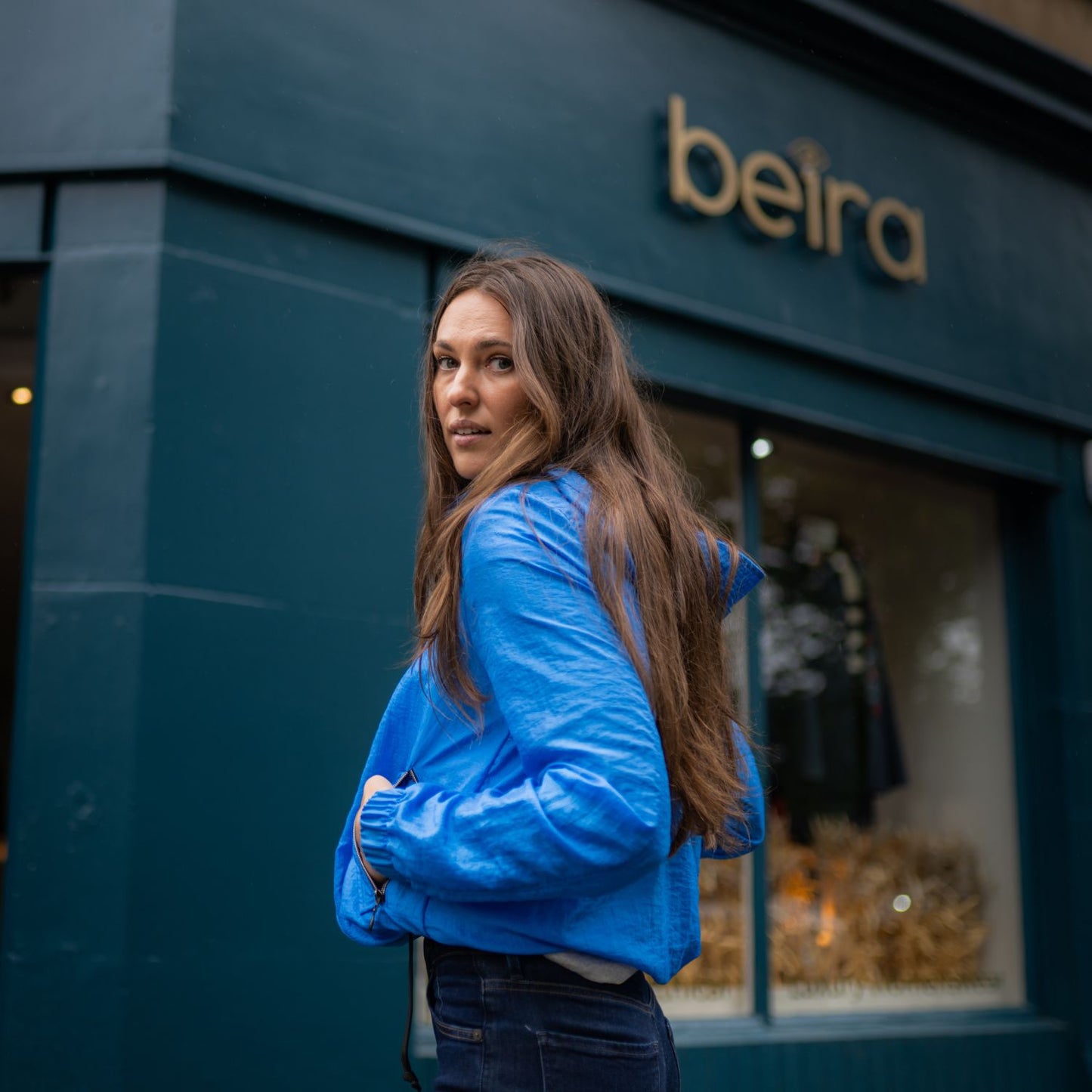 Luisa Water Repellent Jacket – Blue