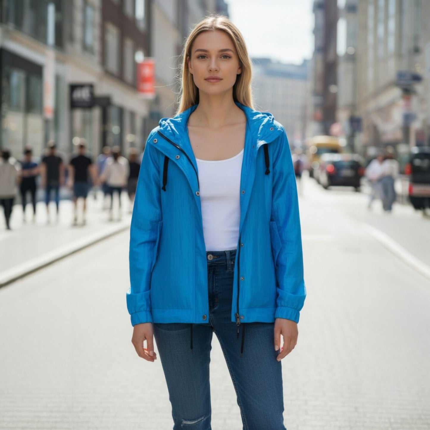 Luisa Water Repellent Jacket – Blue