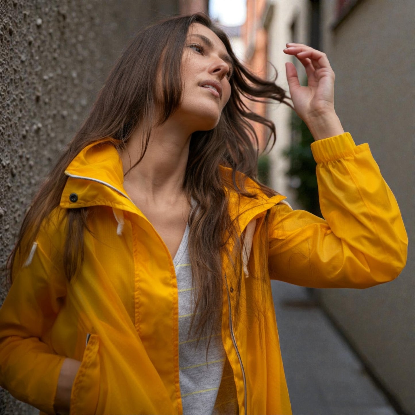 Luisa Water Repellent Jacket – Yellow