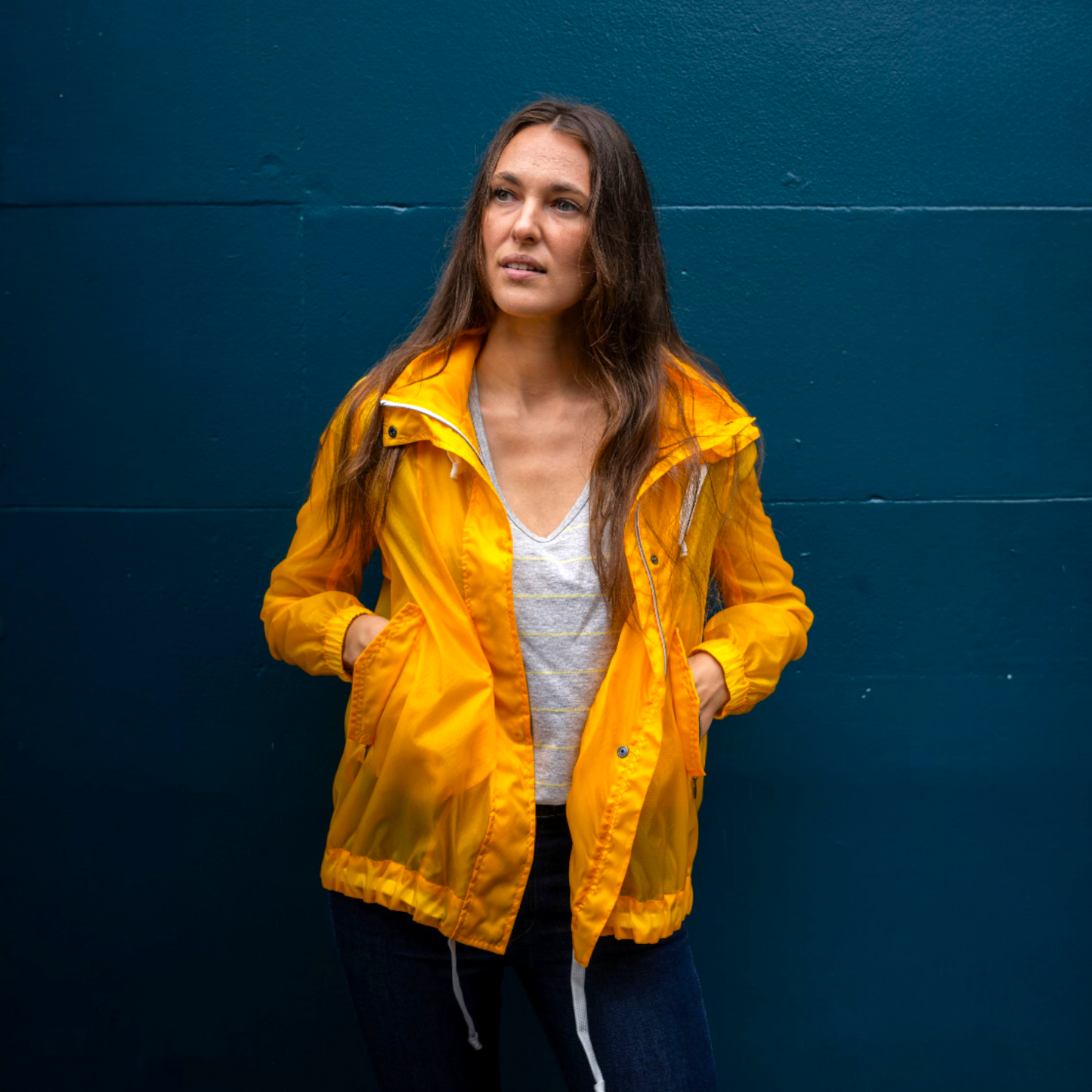 Luisa Water Repellent Jacket – Yellow