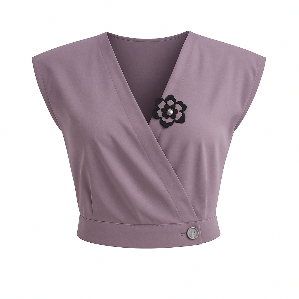 Mari Top/Waistcoat in Lilac