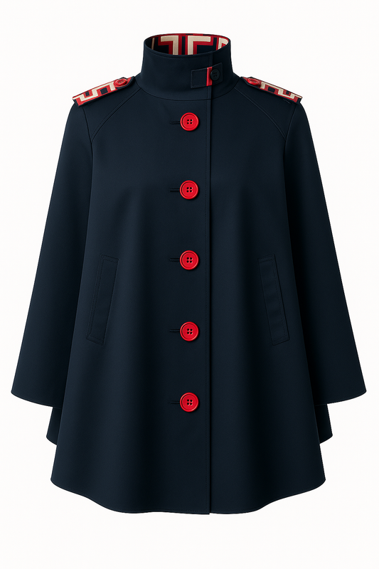 Nadia Cape Navy/Silk