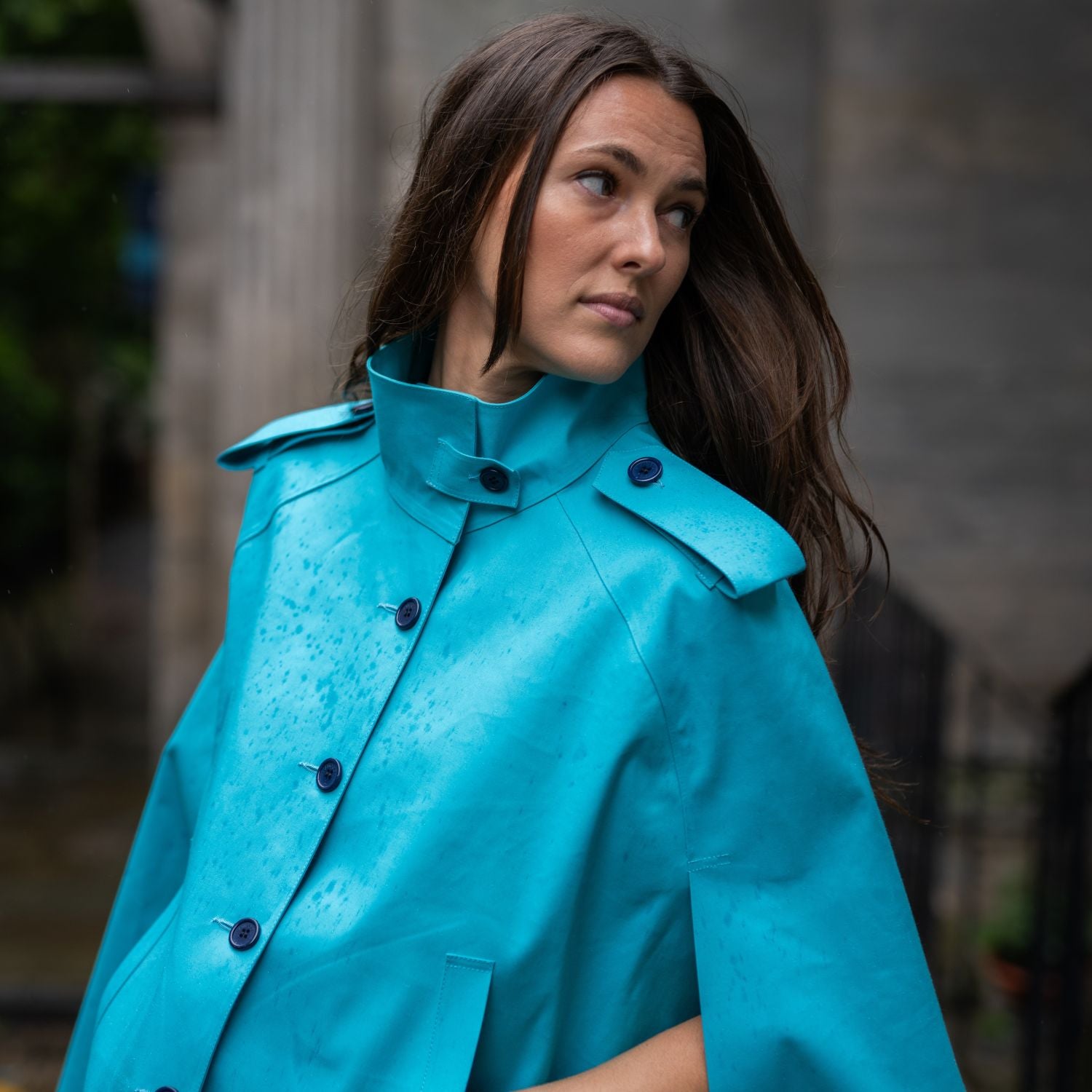 Nadia in Light Blue - Women's Luxury Cape - Beira
