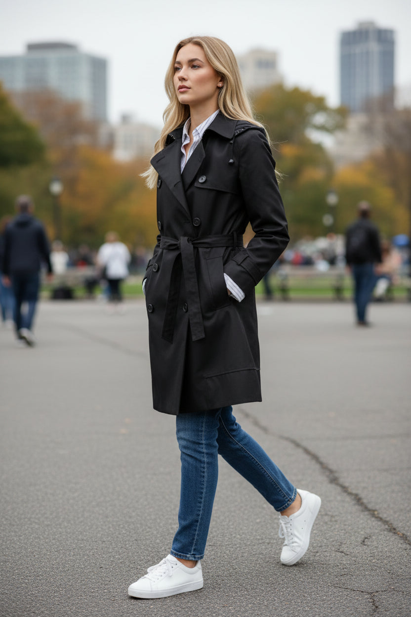 Frida Waterproof Raincoat – Black