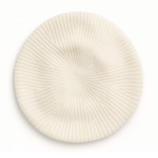 Pure Wool Beret – Cream