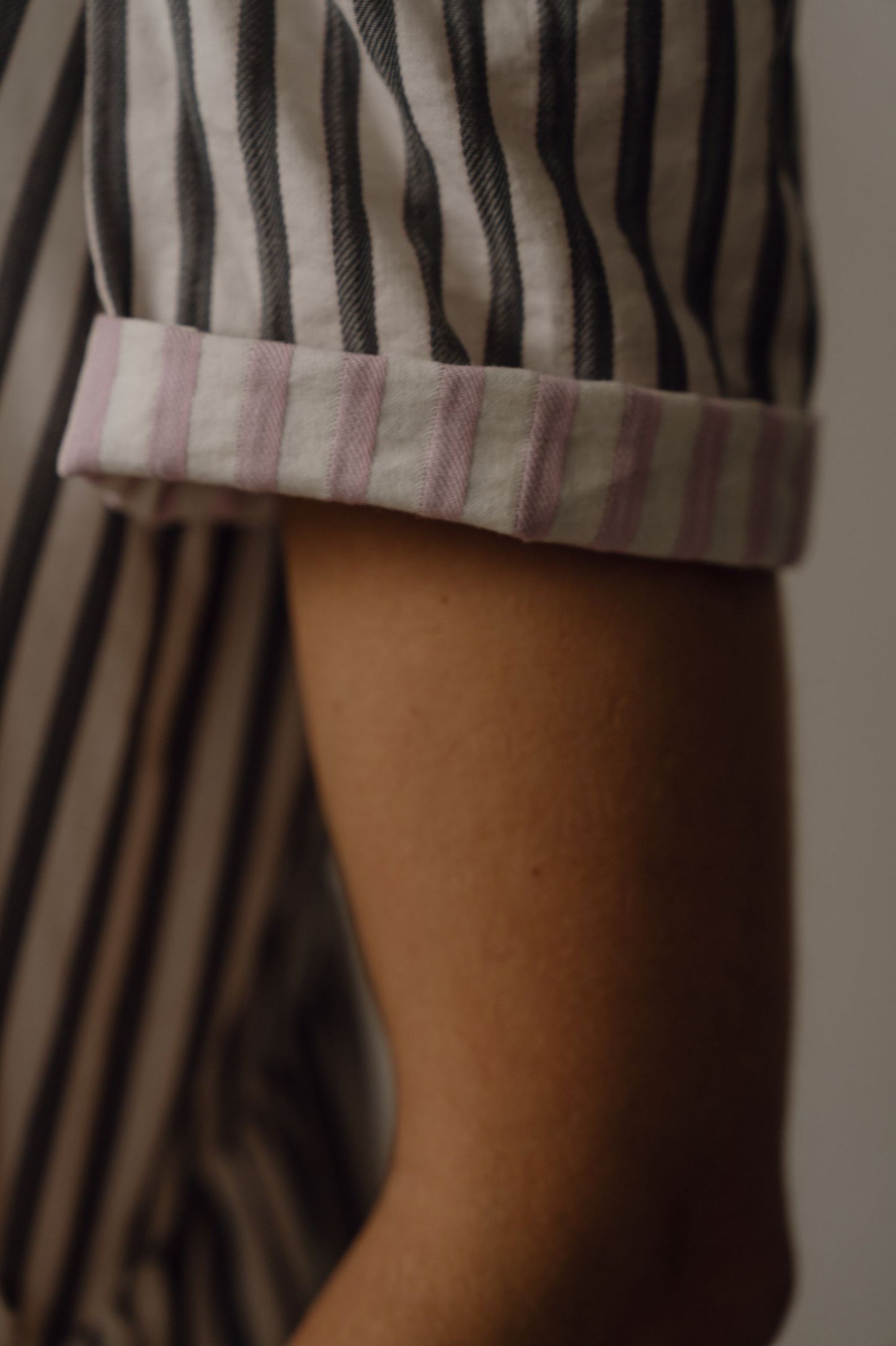 Flora Dress – Blue Stripe Cotton