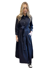 Load image into Gallery viewer, Marina Dress Black Rib Cotton