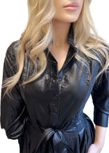 Load image into Gallery viewer, Marina Dress Shiny Black